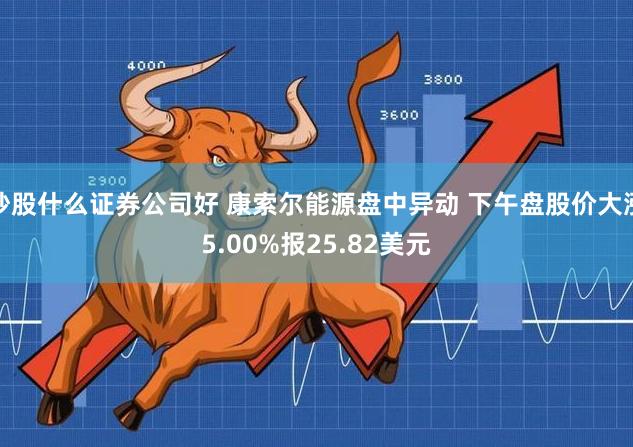 炒股什么证券公司好 康索尔能源盘中异动 下午盘股价大涨5.00%报25.82美元