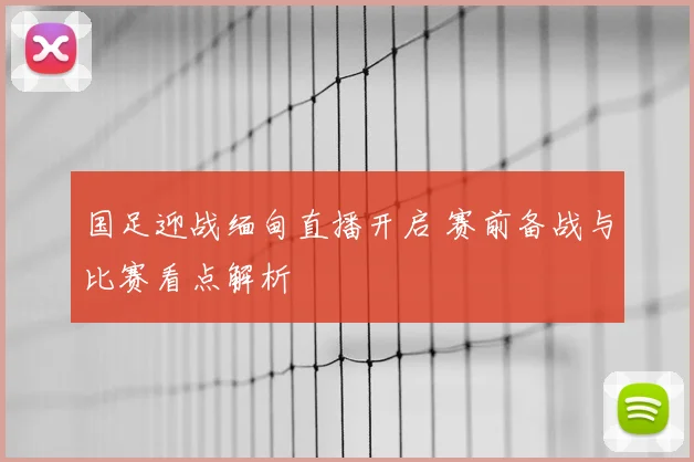 国足迎战缅甸直播开启 赛前备战与比赛看点解析