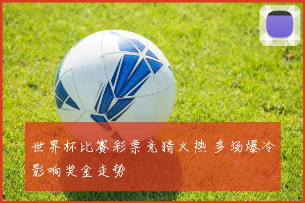 世界杯比赛彩票竞猜火热 多场爆冷影响奖金走势